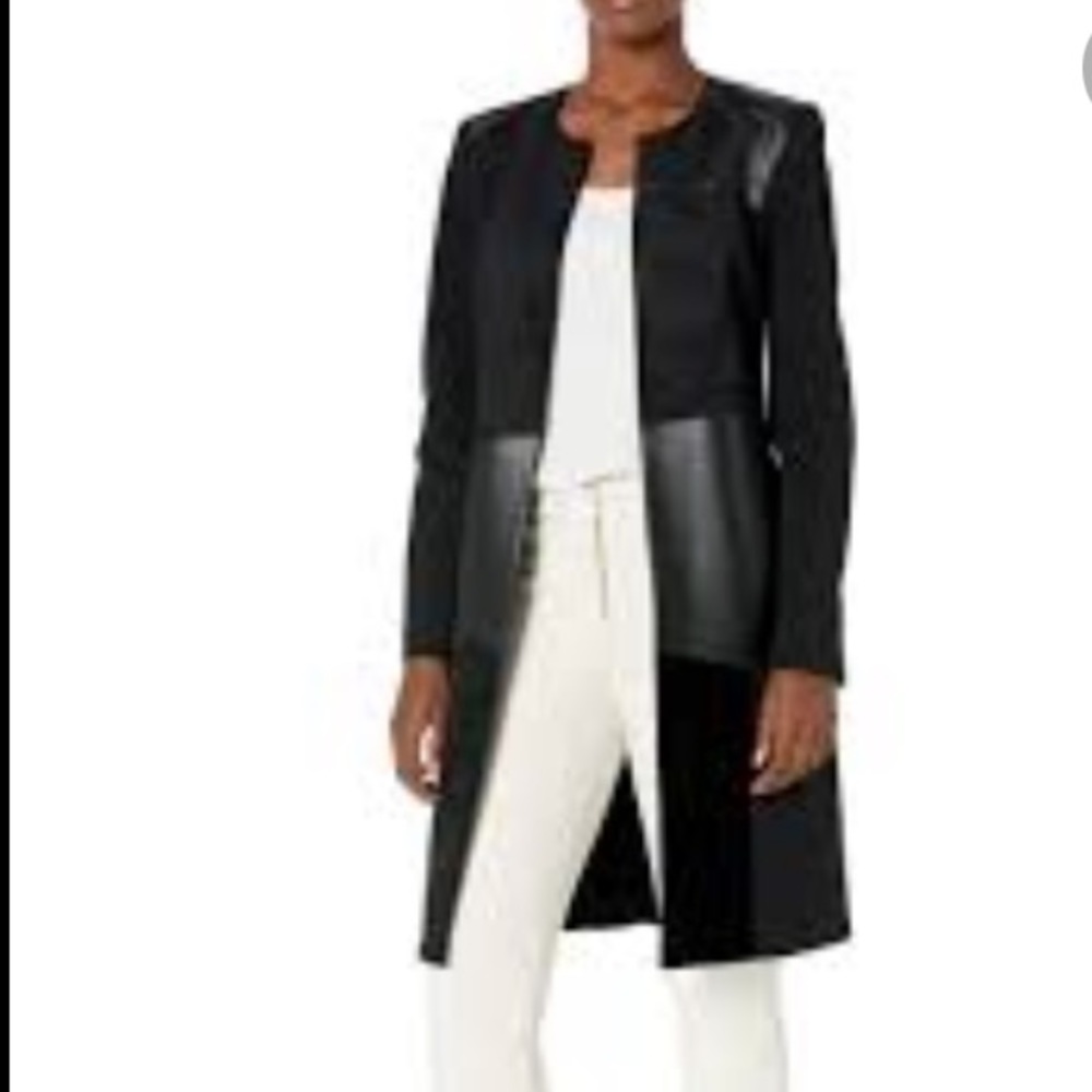 Calvin Klein mixed media topper jacket size 6